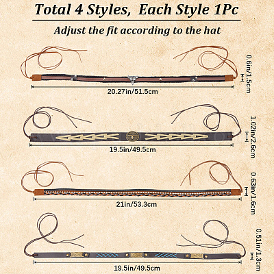 4 шт. 4 стиля AJEW-CP0007-21-1