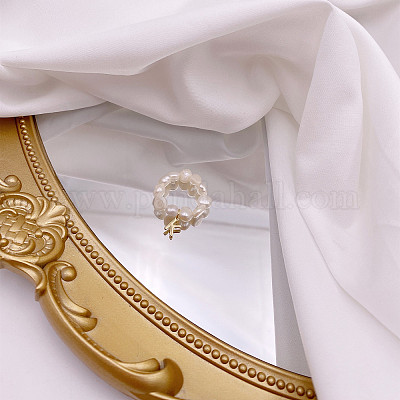 Перстни из натурального пресноводного жемчуга WG7CD33-04-1