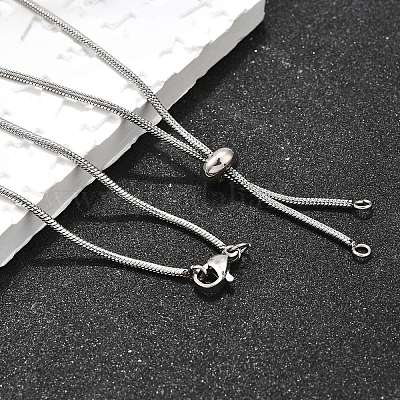 Регулируемые ожерелья-слайдеры из нержавеющей стали 304 X-NJEW-L156-004P-1