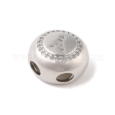 Подвески из латуни и прозрачного циркония с покрытием стойки KK-Z047-07P-Y-RS-1