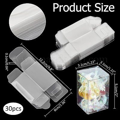 Прозрачная пластиковая ПВХ коробка подарочная упаковка CON-WH0085-85A-1