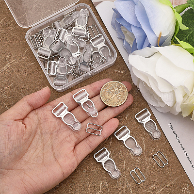 40 шт. 2 пряжки для регулировки подвязки из сплава и пластика FIND-CA0008-16-1