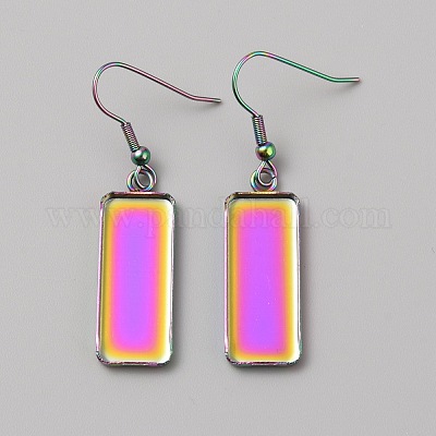 Фурнитура для сережек-подвесок из нержавеющей стали 304 STAS-WH0016-66RC-1