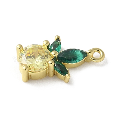 Латунные микро проложить кубического циркония подвески KK-P290-02C-G-1