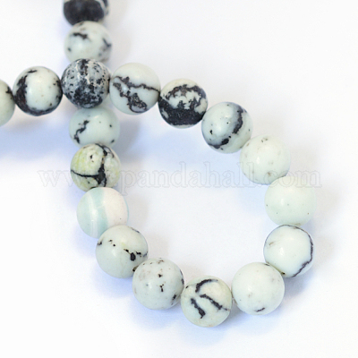 Бусы из синтетической желтой бирюзы (яшмы) круглого сечения X-G-E334-8mm-02-1