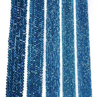 Стеклянные бусины с гальваническим покрытием  EGLA-A044-T6mm-L27-1