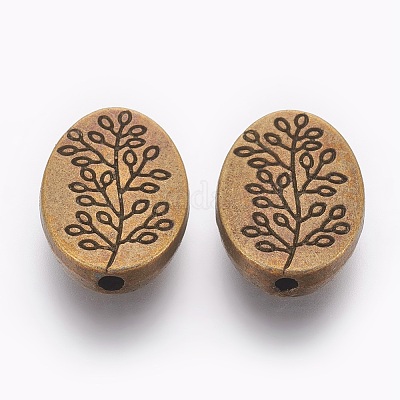 Сплавочные овальные бусины тибетского стиля  X-MLFH10181Y-NF-1