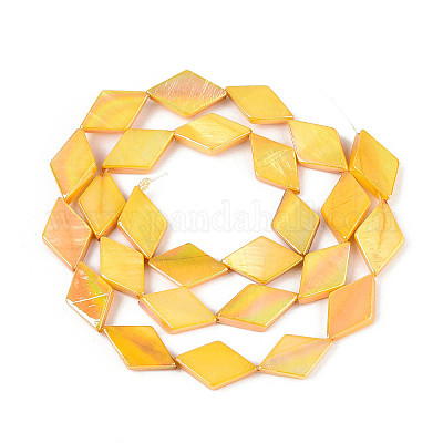 Окрашенные нити бусин из натуральных пресноводных ракушек SHEL-T020-13C-1