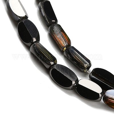 Стеклянные бусины с гальваническим покрытием  EGLA-P064-01A-HP01-1