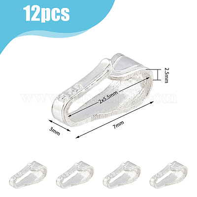 12 шт. 925 застежки-кнопки из стерлингового серебра STER-HY0001-01B-1