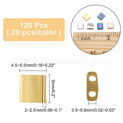 120шт 6 цвета гальванических стеклянных бусин SEED-AR0001-04-1