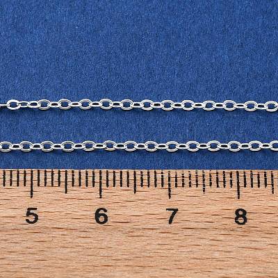 Латунь кабель цепи материалы для ожерлеья NJEW-D302-80S-1