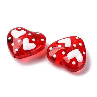 Стеклянные эмалевые бусины GLAA-Q125-01A-06-1