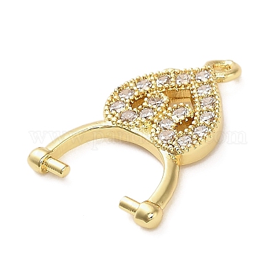 Латунные микро проложить четкие кубического циркония кулон поручительств KK-L229-033G-1