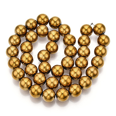 Немагнитные синтетический гематит бисер пряди G-S096-10mm-2-1