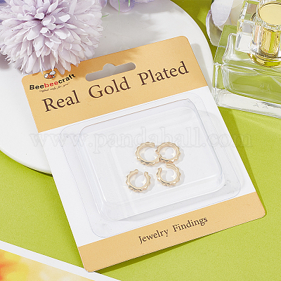 3 пара латунных ушных манжет KK-BBC0009-75-1