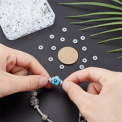 500 шт. силиконовые бусины-разделители&nbsp;SIL-UN0001-02B-1