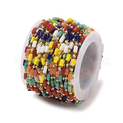 Цепочка из латуни и стекла CHC-A009-04G-01-1