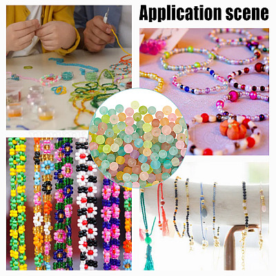 5 пакетик прозрачных матовых стеклянных бусин GLAA-HY0001-36B-1