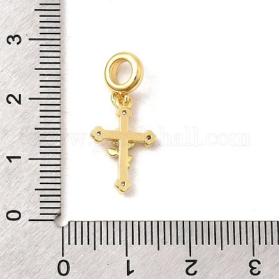 Латунь микропаве прозрачный кубический цирконий европейские подвески с подвесками KK-C113-13A-G-1