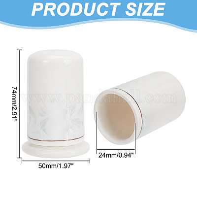 Цветочный узор керамика зубочистка бутылка AJEW-WH070-062-1