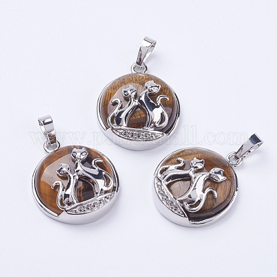 Природных тигровый глаз подвески G-K234-A16-1