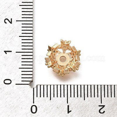 Покрытие стойки латунь микро паве прозрачные колпачки из кубического циркония KK-H508-25A-KCG-1