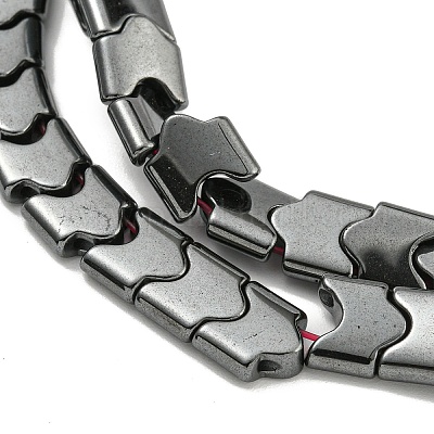 Гальванические нити из синтетических немагнитных гематитовых бусин G-C136-J01-01-1