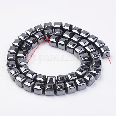 Немагнитные синтетический гематит бисер пряди G-F396-34-8x8mm-1