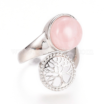 Смешанные с драгоценными камнями кольца RJEW-G098-02A-P-1