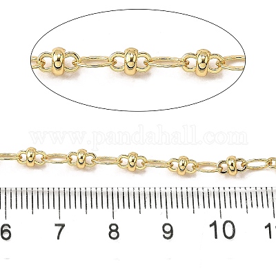 Латунные текстурированные овальные звенья цепи CHC-C014-15G-1