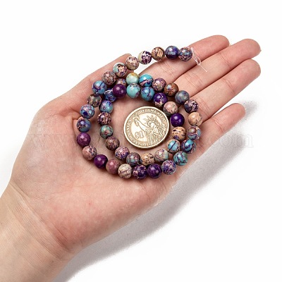 Натуральные имперские нитки из яшмы X-G-I122-8mm-15-1