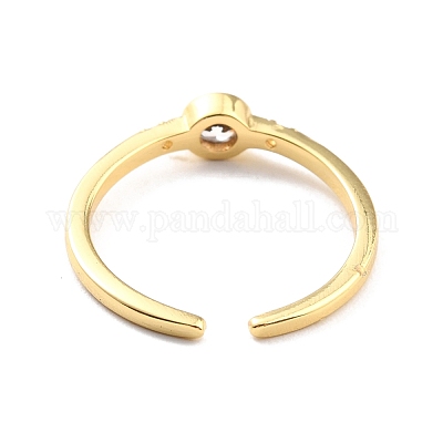 Кольцо-солитер с прозрачным кубическим цирконием RJEW-C018-17G-1