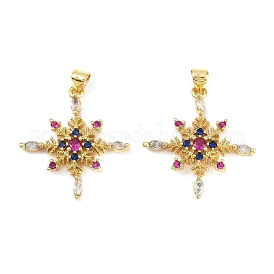 Латунные микро проложить кубического циркония подвески KK-S526-45G-1