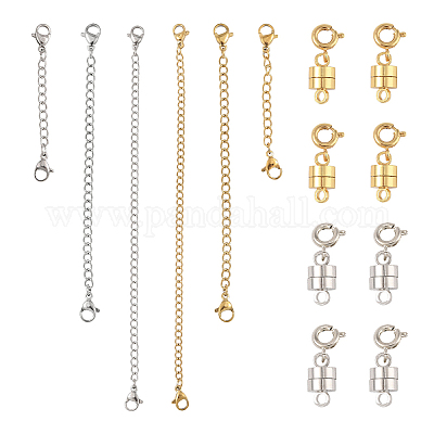 6шт. латунные магнитные застежки с пружинными застежками FIND-YW0007-71G-1