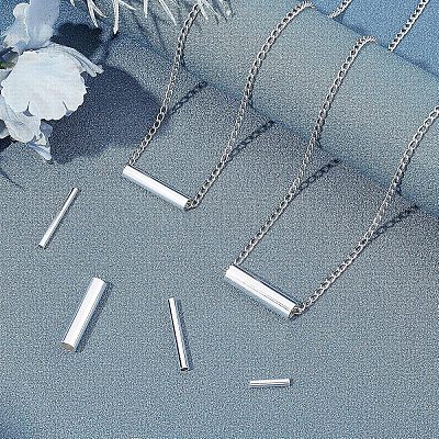 Трубчатые бусины из нержавеющей стали 304 STAS-UN0017-88S-1