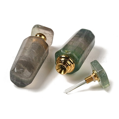 Флаконы для духов с капельницей из натурального флюорита DJEW-H010-03G-03-1