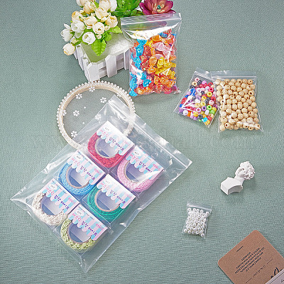 Benecreat 100 confezione 3 mil sacchetti di plastica richiudibili con  cerniera richiudibili in plastica trasparente per impieghi gravosi - 4 x  6 (10 x 15 cm) per la conservazione di prodotti alimentari