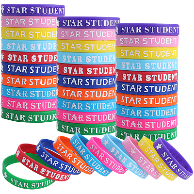 Braccialetti In Silicone Star Student – 10 Pezzi Colorati Per Premi Scolastici