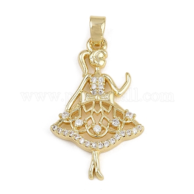 Латунные микро проложить кубического циркония подвески KK-Z123-18G-1