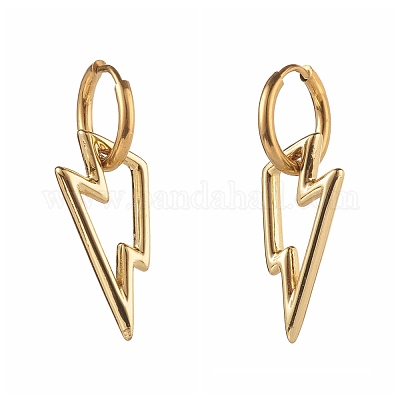 Серьги-кольца Huggie Hoop из нержавеющей стали 304 EJEW-JE04549-02-1