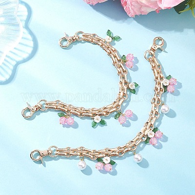 2 шт. Декоративные цепочки для стеклянных цветов и фруктов AJEW-BA00172-01-1