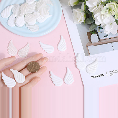 30 пара двухцветных непрозрачных и полупрозрачных смоляных кабошонов RESI-SC0002-71-1