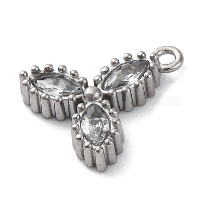 Подвески из нержавеющей стали 304 с кубическим цирконием STAS-R141-03P-04-1