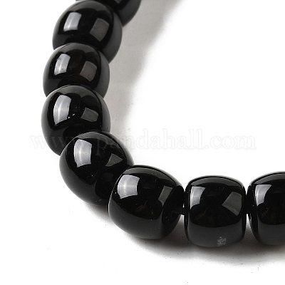Бусины из натурального черного агата (окрашенные и нагретые) G-U023-B01-03-1