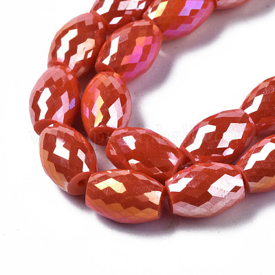 Chapelets de perles en verre électroplaqué&nbsp;EGLA-S194-15A-A02-1