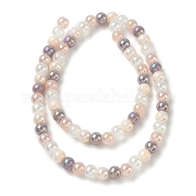 Нити стеклянных бусин с гальваническим покрытием и градиентным цветом LAMP-M023-03-02-1