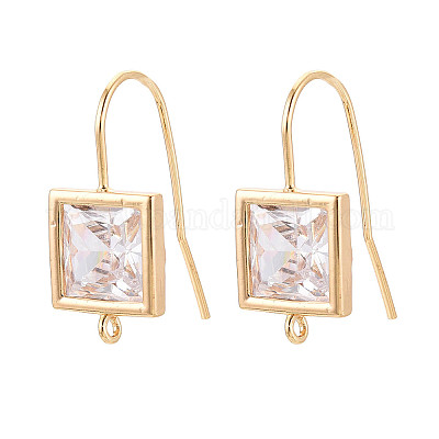 Латунные крючки для серьги из чистого циркония KK-N267-36G-1