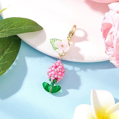 Подвеска из цветочного стекла HJEW-MZ00274-1