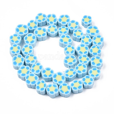 Chapelets de perle en pâte polymère manuel&nbsp;CLAY-N011-48B-C01-1